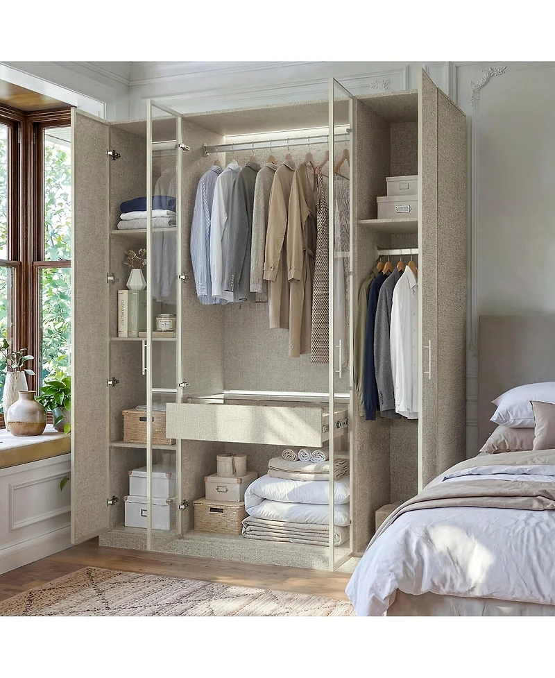 Homsee Linen Finish -Door Wardrobe