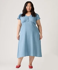 Levi's Plus Lilith Short-Sleeve Midi Dress