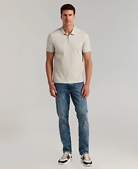 Perry Ellis Men's Slim-Fit Ribbed-Knit 1/4-Zip Polo Shirt
