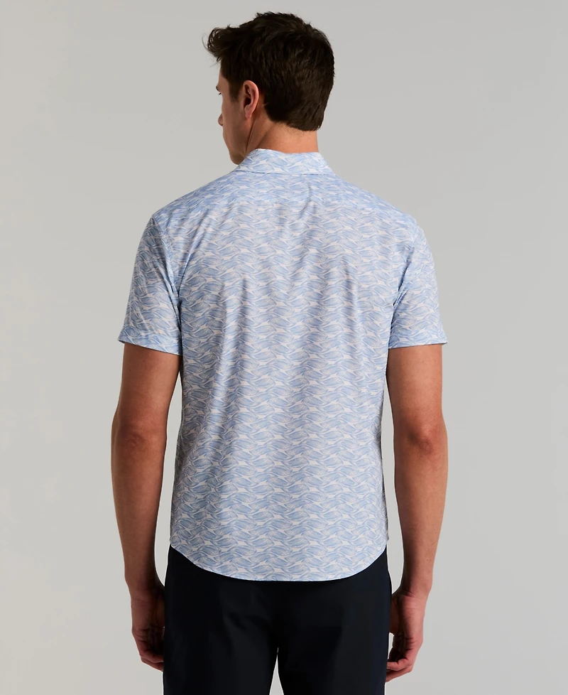 Perry Ellis Men's Wave Print Short-Sleeve Shirt