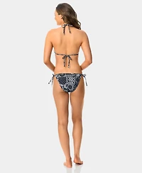 California Waves Women's Bandana Print Tunnel Triangle Swim Bikini Top, Macy's Exclusive