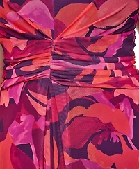 Eliza J Plus Sleeveless V-Neck Ruched Waist Midi Dress