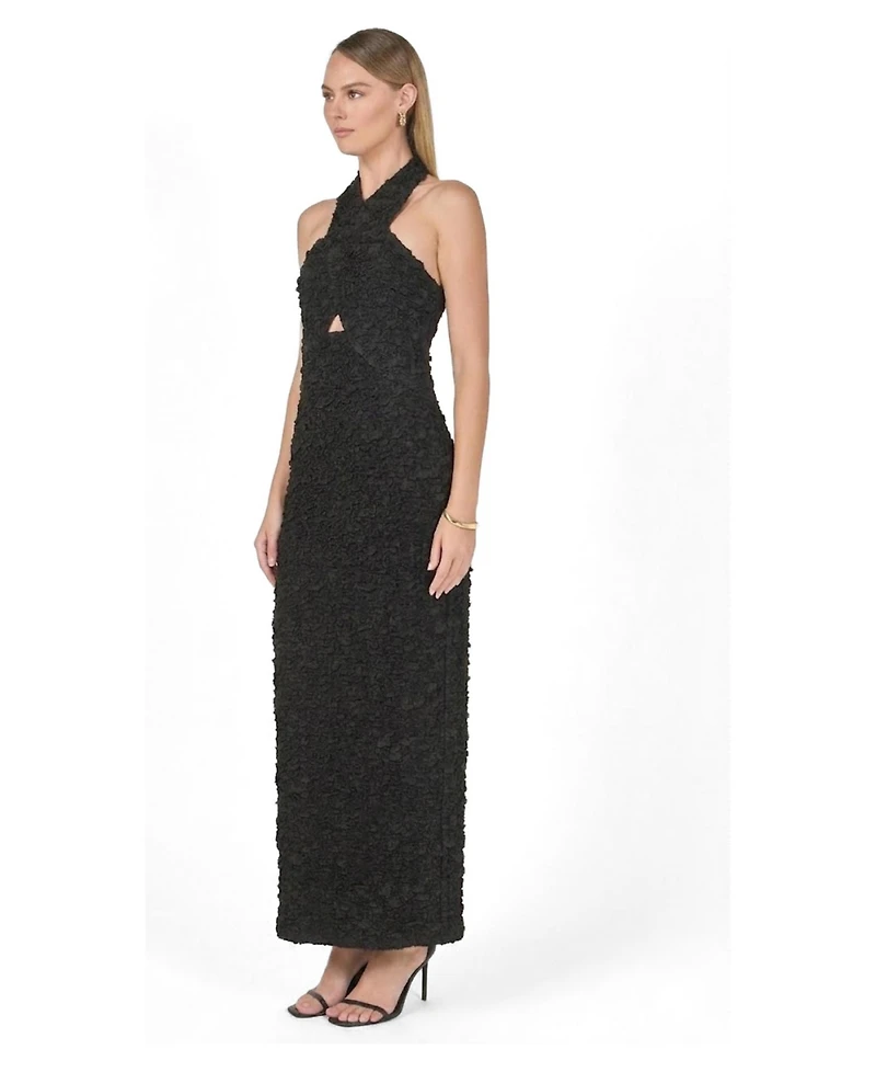 endless rose Women's Strechy Halter Neck Midi Dress