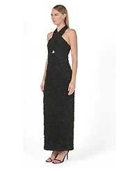 endless rose Women's Strechy Halter Neck Midi Dress