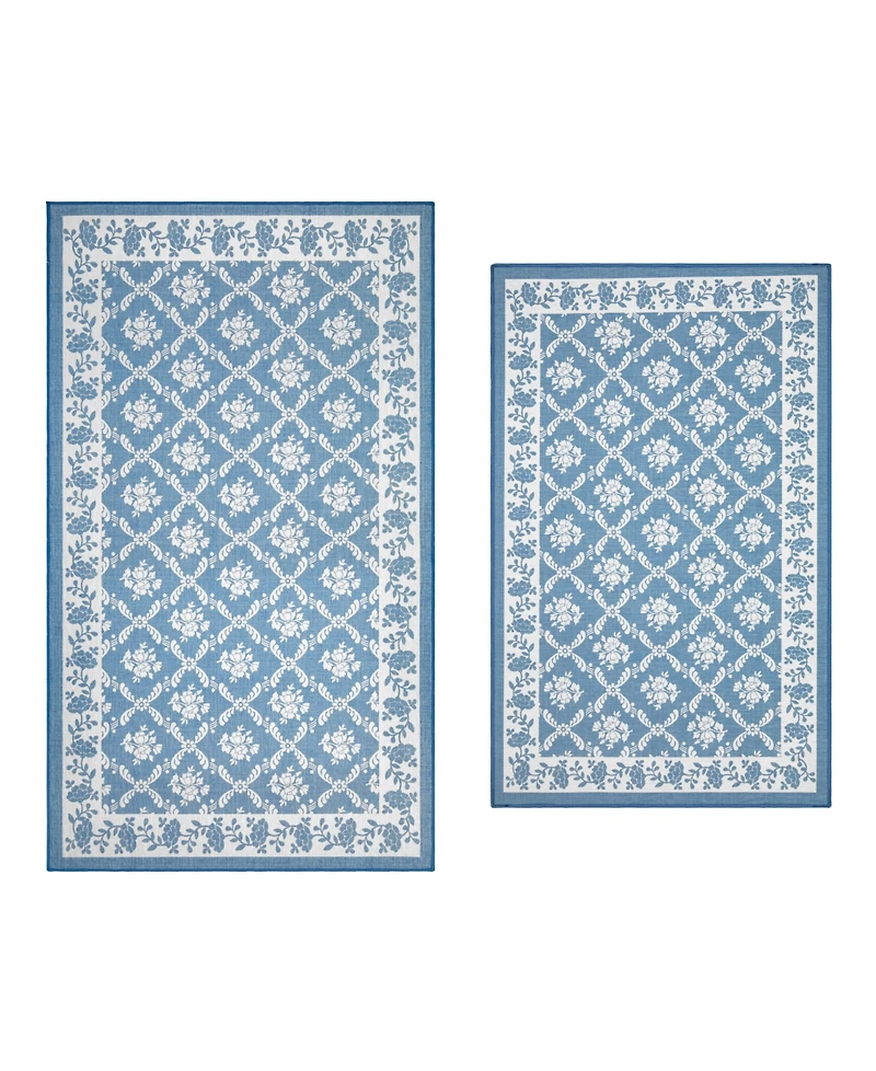 Laura Ashley Printed Chenille Merley 2-Pc. Rug Set