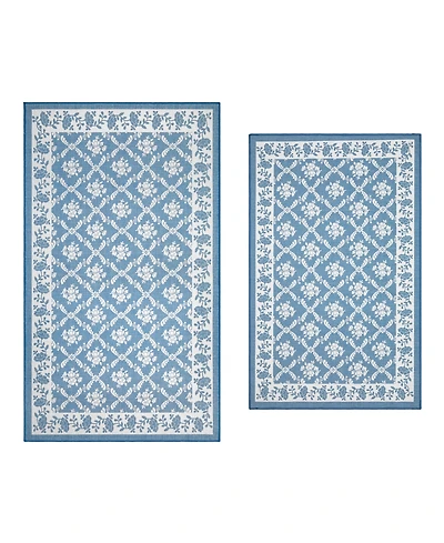 Laura Ashley Printed Chenille Merley 2-Pc. Rug Set