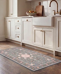 Laura Ashley Printed Chenille Victora Medallion 2-Pc. Rug Set