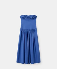 Mango Women's Ruched Strapless Dress
