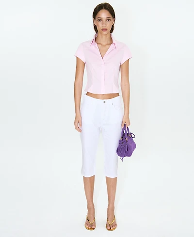 Mango Women's Fitted Cotton Shirt