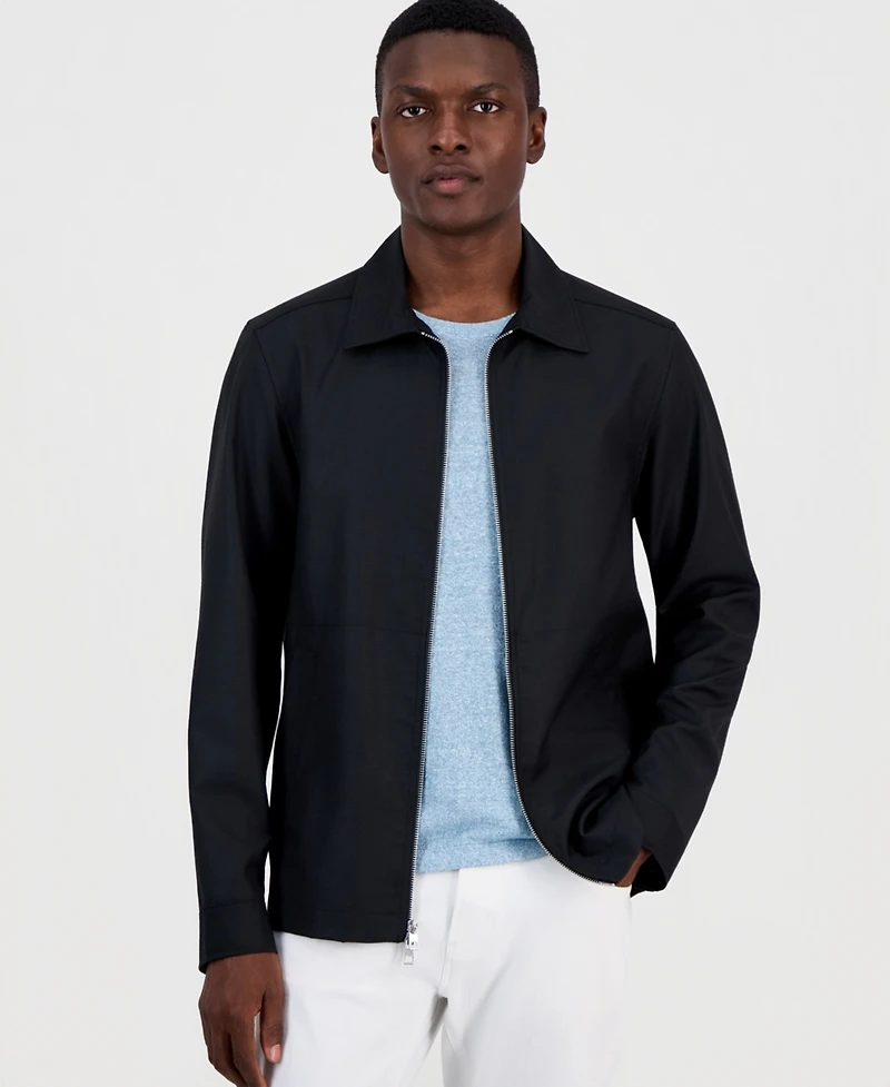 Michael Kors Men's Tech Zip-Up Shirt Jacket