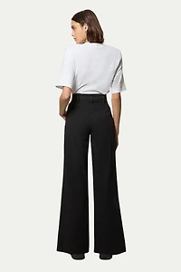 Karen Millen Women's Denim Wide Leg High Waisted Jeans