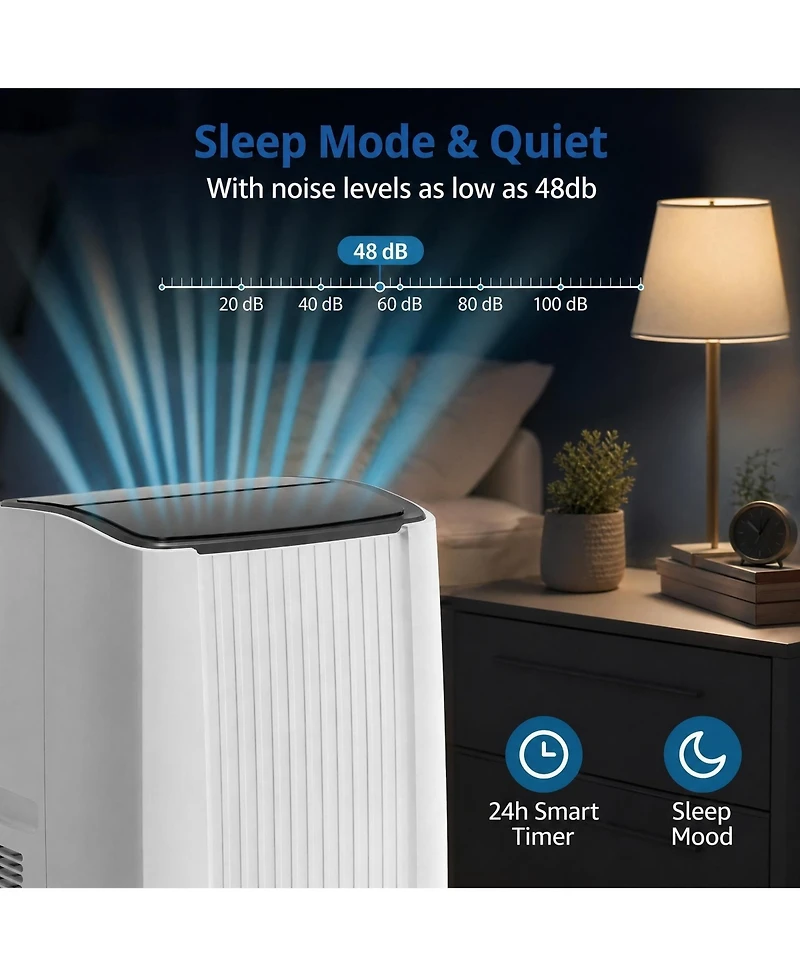Xo Portable Air Conditioner, Cools/Heats Up to 550 Sq.Ft, 12000 Btu