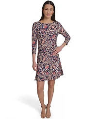 Tommy Hilfiger Women's Boat Neck Pleated Hem Dress