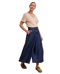 Celtic & Co. Women's Drape Denim Culotte Pants