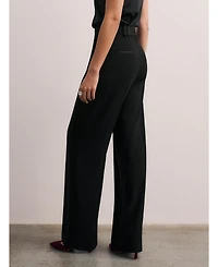 The Fold Women's Adelaide Clever Crepe Wide Leg Pants
