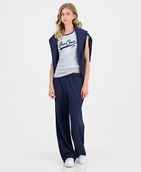 Hippie Rose Juniors' Y2K Graphic Ringer T-Shirt