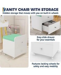 gaomon Vanity Stool with Storage