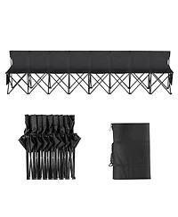 Yiortwo 8-Seat Portable Folding Sports Bench with Carry Bag, Outdoor Team Camping Chair