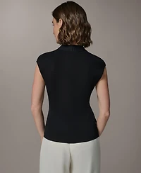 Donna Karan New York Women's Faux Wrap V-Neck Sweater