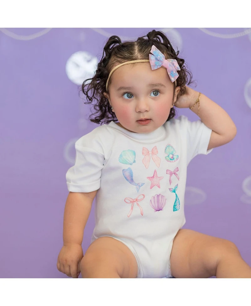 Sweet Wink Baby Girls Mermaid Sequin Bow Baby Headband