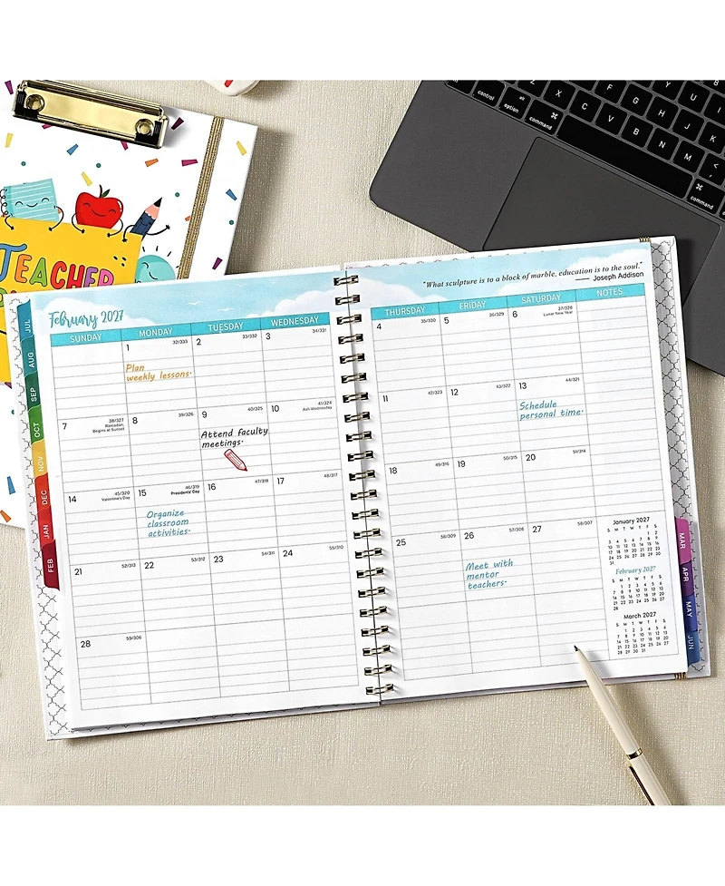 Gnuadz Teacher Planner 2026-2027 Hardcover Lesson Plan