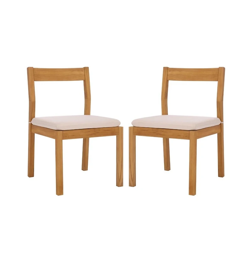 Augusta Home Mayaguana Teak Outdoor Dining Chair (Set of 2)