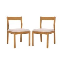 Augusta Home Mayaguana Teak Outdoor Dining Chair (Set of 2)
