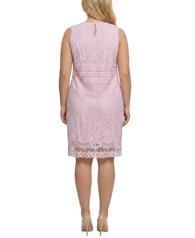 Ny Collection Plus Sleeveless Lace Dress