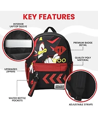 Sonic The Hedgehog Shadow Character Art 16.5" Adult Backpack