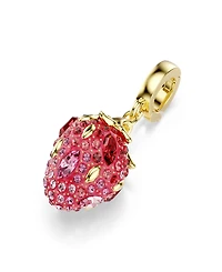 Swarovski Gold-Tone Plated Brass Strawberry Charm