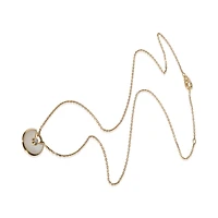Pre-Owned Cartier Yellow Gold Mother Of Pearl and Diamond Extra Small Model Amulette Pendant