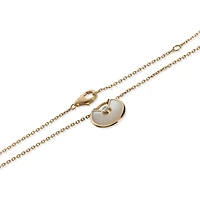 Pre-Owned Cartier Yellow Gold Mother Of Pearl and Diamond Extra Small Model Amulette Pendant