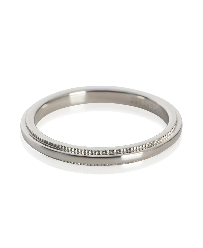 Pre-Owned Tiffany & Co Platinum 2mm Milgrain Band