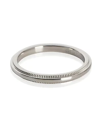 Pre-Owned Tiffany & Co Platinum 2mm Milgrain Band