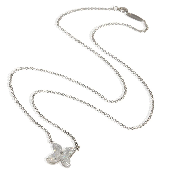 Pre-Owned Tiffany & Co Platinum Diamond Large Model Victoria Pendant