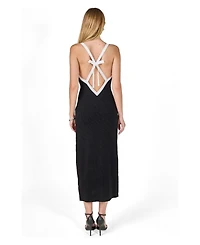 endless rose Women's Cross Back Knit Midi Dress