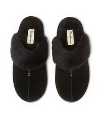 Dearfoams Women's Helena Genuine Suede Scuff House Shoe Slipper
