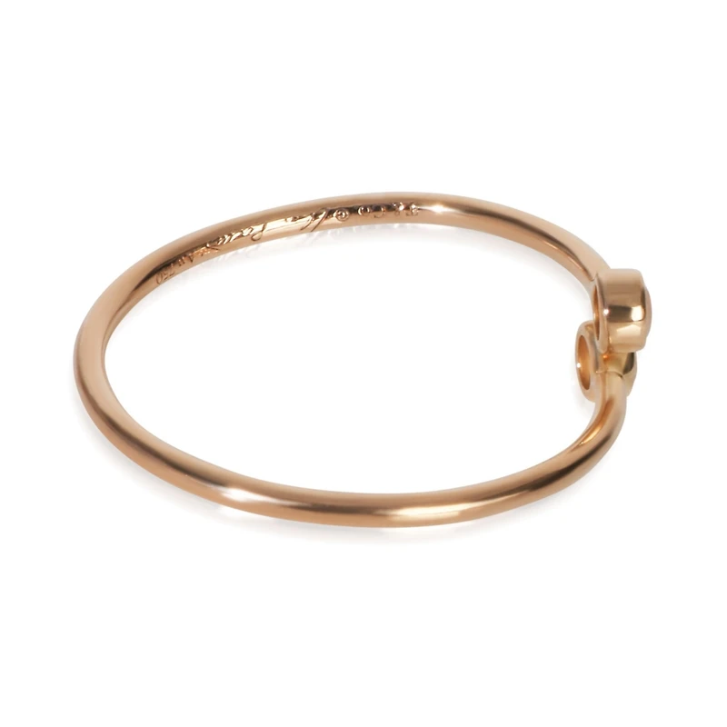 Pre-Owned Tiffany and Co Rose Gold Diamond Elsa Peretti Hoop Ring