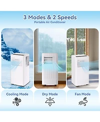 Xo 8,000 Btu Portable 3-in-1 Air Conditioner with Remote, Led Display, Timer and Window Kit for Home, Office, Dorm Solution