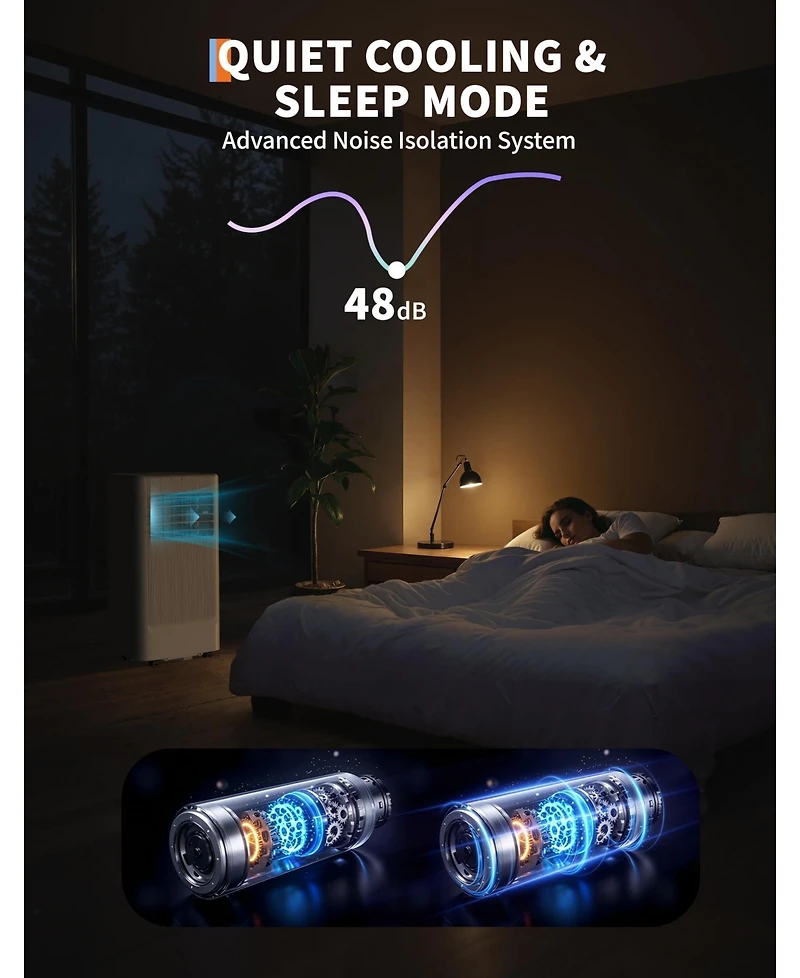 Xo 8,000 Btu Portable Ac with Remote, 24-Hour Timer, Sleep Mode and Window Kit, Doe Certified for Rooms Up to 350 Sq. Ft