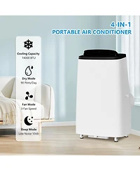 Xo Portable Ac with Cooling, Dehumidifier and Fan, Remote Control, Window Kit for Bedroom, Home, Apartment, Dorm