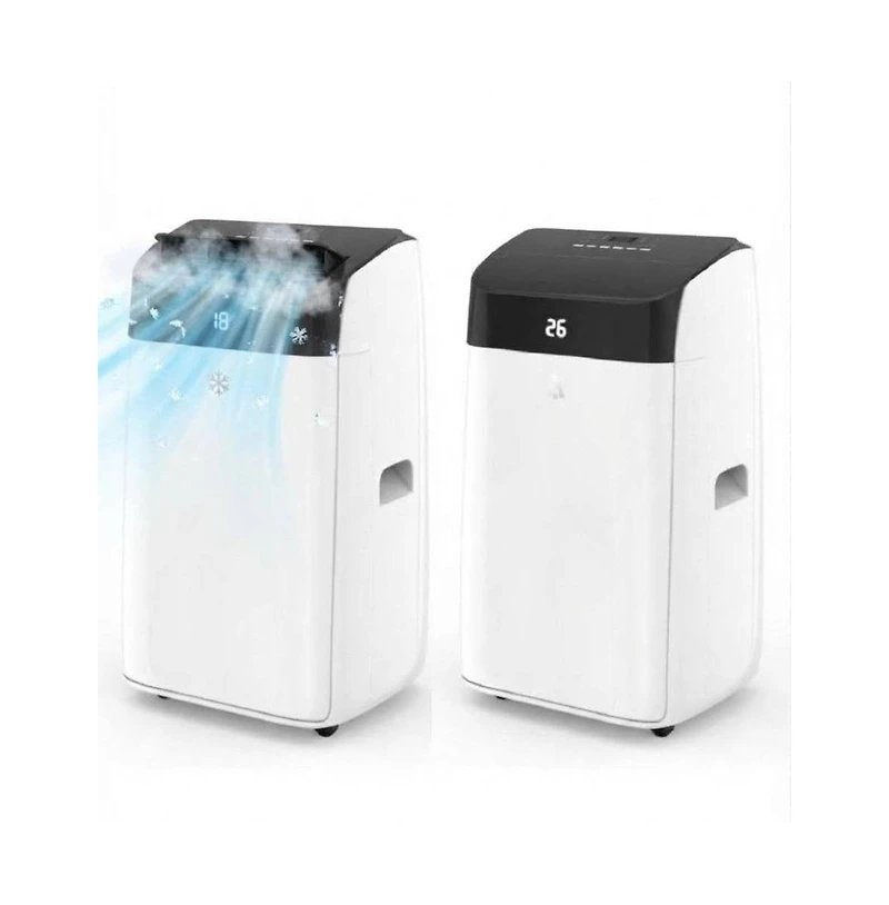 Xo 2-Piece Set of 14,000 Btu Portable Air Conditioners with 3-in-1 Cooling, Fan and Dehumidifier, Sleep Mode and Window Kit