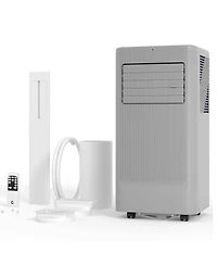 Xo 10,000 Btu Portable Silent Ac with Remote, Led Display, Sleep Mode and Installation Kit for Rooms Up to 450 Sq. Ft