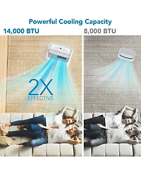 Xo 14,000 Btu Portable Air Conditioner with 3-in-1 Cooling, Dehumidifier and Fan, Remote, Hidden Handles and Window Kit