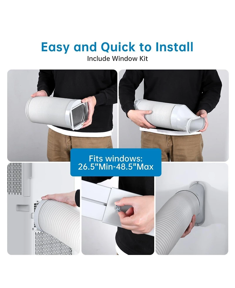 Xo Portable 8000 Btu Air Conditioner with Remote, Energy Efficient and Quiet Operation for Rooms Up to 350 Sq.Ft, 24H Timer