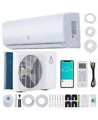 Xo 12000 Btu Mini Split Ac and Heat Pump, 21 SEER2 Inverter, WiFi and Alexa, Cools 750 Sq. Ft, 115V, Install Kit