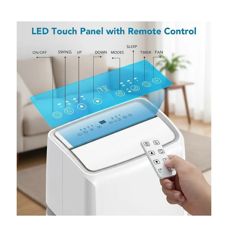 Xo 3-In-1 Portable Air Conditioners, Cooling Up to 750 Sq. Ft, 14000 Btu