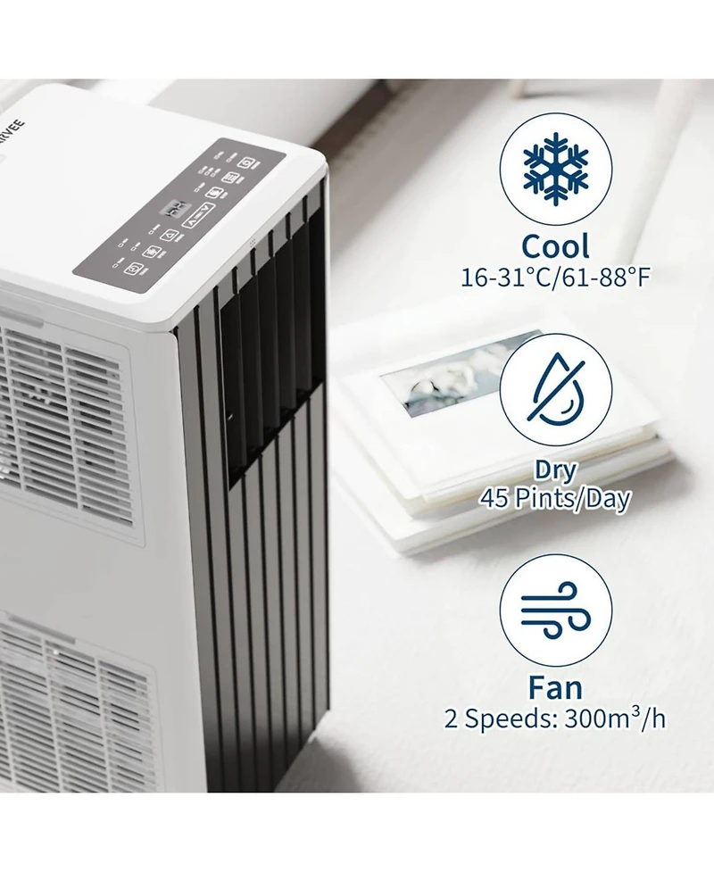 Xo 8000 Btu Plus Portable Air Conditioners, 3 in 1 with Cool, Dry, Fan Modes for Bedroom up to 350 Sq.Ft.
