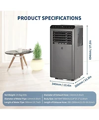 Xo 10000 Btu Portable Air Conditioners with Dehumidifier and Fan for Bedroom, Living Room Cools Up to 450 Sq.Ft