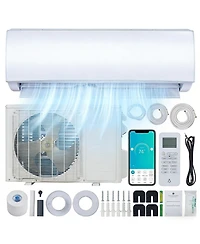 Xo 12000 Btu Mini Split Ac and Heat Pump, 21 SEER2 Inverter, WiFi and Alexa, Cools 750 Sq. Ft, 230V, Install Kit